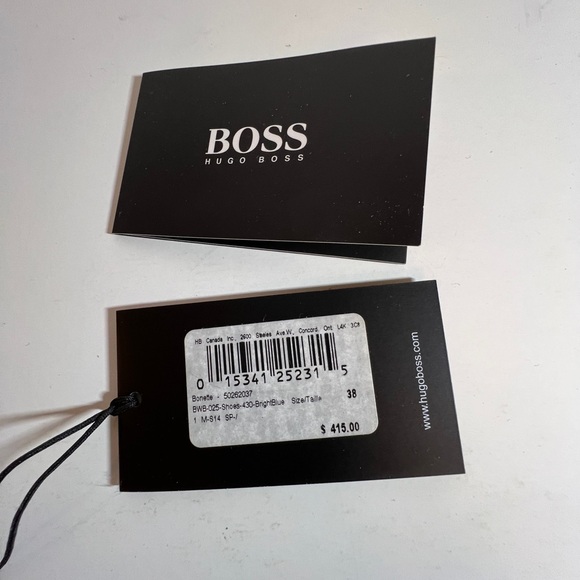 Hugo Boss “Bonette” Blue Suede heels Size 8 - Picture 8 of 9